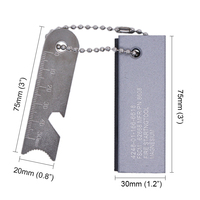 Porte-clés de poche, kit de survie en plein air, bloc de magnésium pour allumer le feu avec grattoir en acier, 54,5 g, 3 x 1,2 pouces
