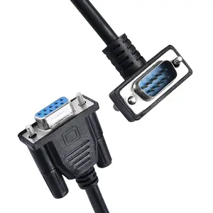 90 Degree DB9 RS232 Serial Cable Up Angle DB9 Pin Male to Female Adapters Cable for Data Communication