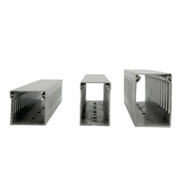 Goulotte de câblage industrielle en PVC ignifuge à fente ouverte, gris, flexible, résistante aux UV, pour câblage solide