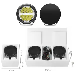 Barra de luz Led de trabajo de 70W, foco redondo, para conducción todoterreno, luz antiniebla, parachoques, accesorios para camiones