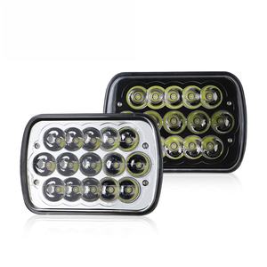 Phare LED carré 5x7 pouces 12V 45W 6000K pour voiture, faisceau Hi/Lo, étanche, antibrouillard, garantie 2 ans pour Jeeps - Product Image 1