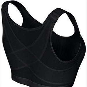 Soutien-gorge de sport pour femmes, grandes poitrines, antichoc, sans armatures, respirant, style débardeur de yoga, dentelle décorative, bretelles ajustables, bonnet 3/4, nylon - Product Image 6