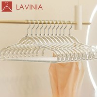 Lavinia Acrylique Transparent Plastique Paillettes Cintres Antidérapant Armoire Vêtements Support avec Design Détachable