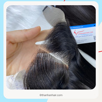 ¡Más vendido! Cabello crudo vietnamita HD Cierre de encaje suizo todos los tamaños 4x4 5x5 6x6 pequeños nudos Color natural proveedores de cabello humano