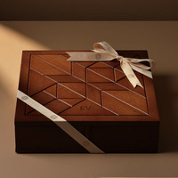 Boîte d'emballage alimentaire en bois de noyer pour le Ramadan, tiroirs rotatifs personnalisés, boîte cadeau en bois pour chocolats, boîte cadeau de luxe pour le Eid, boîte à épices