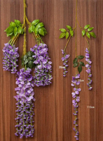 Fleurs de glycine artificielles, vignes, fleurs artificielles, décoration de plafond de salon, glycine, verdure de mariage