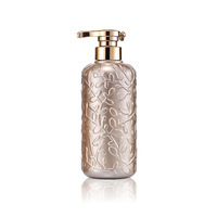 Flacon de luxe 500 ml en PET recyclé doré pour shampoing, bouteille en plastique avec pompe pour huile corporelle et lotion, emballage hexagonal pour produits de beauté