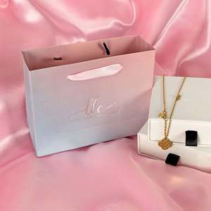 Custom Printed Recyclable Luxury Cardboard Paper Tote Shopping <b>Bag</b> <b>Small</b> Business White <b>Gift</b> <b>Bag</b> with Logo for Candle Use - Product Image 3