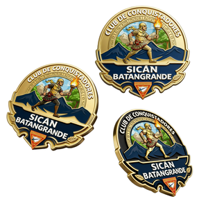 Pin de Solapa de Metal Esmaltado Personalizado de Fábrica con 20 Años de Experiencia, Insignia del Club de Conquistadores Sican Batangrande - Product Image 1