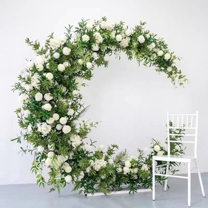 Arreglo de Arco Floral para Boda, Arco Rosa para Boda, Fondo de Flores, Decoración de Arco Floral de Media Luna - Product Image 5