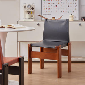 北欧モンクチェアシンプルなソリッドパインウッドバックレストモダンダイニングチェアホームWabi-SabiスタイルWabi-Sabiチェアホーム家具 - Product Image 4