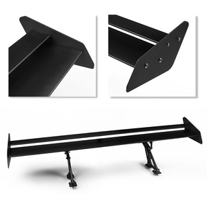 CRASTP Rear Spoiler Double <b>Deck</b> Aluminum Alloy Matte Finish Tuning Style for Trunk Glue <b>Tape</b> or Screws - Product Image 3