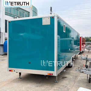 Remolque de comida de cocina móvil de acero inoxidable con certificación CE, diseño cuadrado moderno, camión de dulces vegano, apto para alergias, aperitivos, óxido - Product Image 3