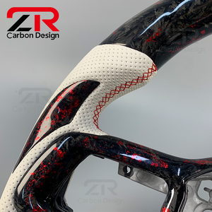 Volant de direction en fibre de carbone forgée personnalisé pour Ford <span class=keywords><strong>Mustang</strong></span> EcoBoost <span class=keywords><strong>V8</strong></span> Dark Horse <span class=keywords><strong>GT</strong></span>, intérieur de voiture - Product Image 4