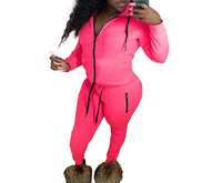 Ensemble de survêtement deux pièces pour femme : pantalon de jogging à cordon et sweat à capuche zippé – Collection Printemps 2026