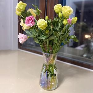 Vases en verre cylindriques modernes personnalisables pour la promotion, <span class=keywords><strong>vase</strong></span> de table haute transparence, très décoratif pour la maison et Noël - Product Image 3