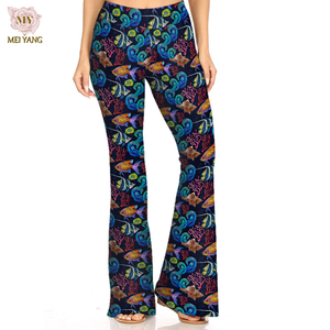 Pantalones Meiyang de cintura alta con pliegues, pierna recta, largos, para correr al aire libre, gimnasio, yoga, leggings acampanados para <span class=keywords><strong>mujer</strong></span> - Product Image 6