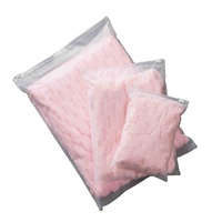 Sacs en polyéthylène transparents avec fermeture éclair, emballages en plastique refermables pour vêtements, chaussures, chaussettes, cosmétiques, fourrures, avec impression de logo personnalisée