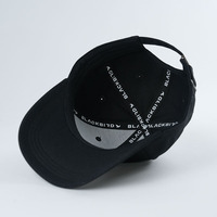 Hoge kwaliteit Oxford fruitpatroon zwart borduurwerk ontwerp print binnenband verstelbare baseballcap met aangepast logo