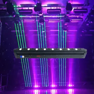 DJ Party Licht 8 Augen grüner Laser mit RGB Vollfarb strahl Balken licht