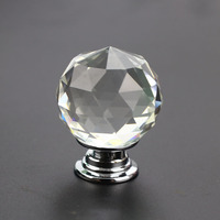30mm Largeur Moderne Simple Cristal Verre Poignée Pot Couvercle Poignée Théière Matériel Armoire Tiroir Boutons