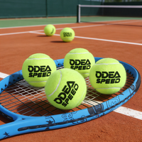 Balles de tennis pressurisées portables et durables ODEA |   57% Laine Premium Approuvé par l'ITF |   Haute élasticité, hauteur de rebond 138-147 cm, sport