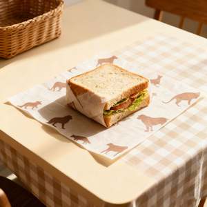 Papel para Hamburguesas Antigrasa, Papel para Sándwiches de Grado Alimenticio, Papel Encerado, Logotipo Personalizado, Papel para Hornear, Cocina, Rollo de Pollo - Product Image 5