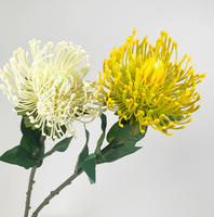 Chrysanthème Artificiel Effet Naturel en Plastique, Grande Fleur à Tige pour Décoration Maison et Mariage