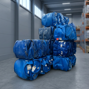 Déchets industriels de fûts en PEHD, marque et numéro de modèle, pour emballage de bouteilles, bleu naturel, fabriqué en Afrique du Sud, matière recyclée - Product Image 2