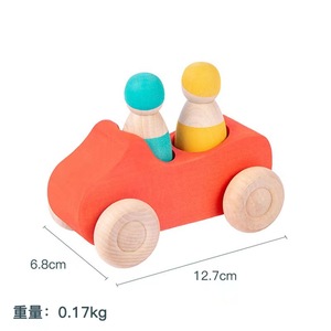 Unisex Basswood piccola auto con passeggeri in legno massello foresta blocchi da costruzione per bambini decorazione della casa giocattolo 3-6 anni - Product Image 1