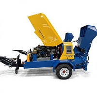 MINLE ML837DHB Mörtelspritzgerät 4,6m/h Motor Hocheffizient mit Hebeschaufel Halbtrockene Betonpumpmaschine für Tunnelverkleidung