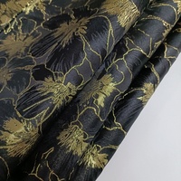 Top Qualität schöne blaue Blume Garn Stickstoff Lurex 3D Metallic Jacquard Brokat Stoff für Kleidungs stück