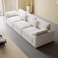 Nouvel Ensemble de Canapés Sectionnels Modulaires de Luxe et Modernes pour Salon, Fauteuils Relaxants, Forme en L, 2 et 3 Places, Conception Ergonomique sans Structure Apparente, en Vente