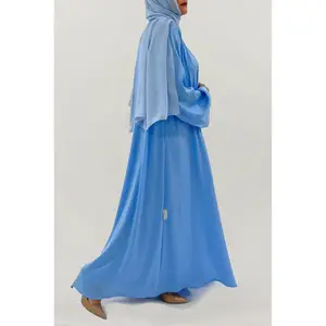 Abaya de couleur assortie avec hijab Hotsale Abaya pour femmes robe musulmane Abaya Dubaï