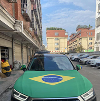 Housse de rétroviseur de voiture en polyester pour événements sportifs personnalisés, drapeau du Canada, housse de capot de voiture, ensemble de bannières pour décoration
