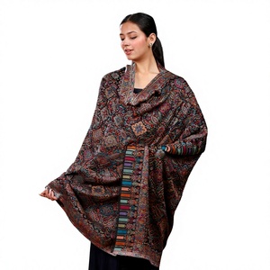 Chal Afgano Tradicional de Lana con Diseño Paisley, Bufanda Étnica con Estampado Floral, para Uso Diario, Unisex - Product Image 3