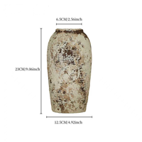 Vase en céramique style Wabi-sabi, vase à fleurs vintage, poterie rustique, vase décoratif pour cheminée, café, maison d'hôtes