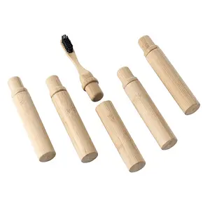 Eco-friendly full biodegradable bamboo travel toothbrush hotel use toothbrush made by bamboo