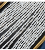 Perles d'eau douce naturelles blanches de 4-5 mm, de forme baroque, à haute brillance, de qualité AA, sans noyau, perles en vrac pour bricolage, longueur 36 cm