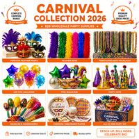 Máscara Decorativa de Carnaval Brasileño al por Mayor, 6 Piezas/Juego, Máscaras Faciales de Múltiples Estilos para Fiestas, Actuaciones y Accesorios para Fotos