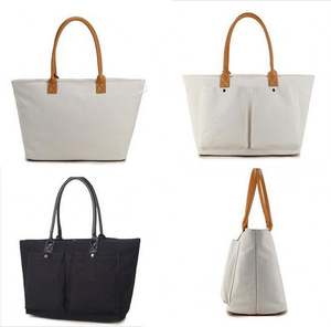 Sac à main à bandoulière avec logo personnalisé, vente chaude, réutilisable, style toile naturelle, sacs de marché pour bouteilles alimentaires - Product Image 6