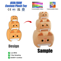 Peluche chat mignon personnalisable, jouet en peluche carré orange Kawaii, animaux en peluche personnalisables, décoration de chambre, doublure en maille, vente en gros OEM