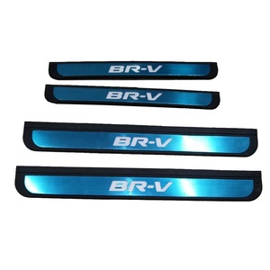 WZXD Bumper Foot Guard-Black 1Pcs Car Accessories Body Kit <b>Door</b> Sill <b>Plate</b> With Light for BRV 2022 - Product Image 1