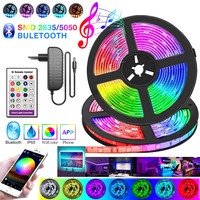 Bande lumineuse LED décorative flexible, étanche IP65, SMD 5050 RGB, contrôlée à distance, compatible avec l'application Google Smart, WIFI, DC 12V 24V, fabriquée en usine