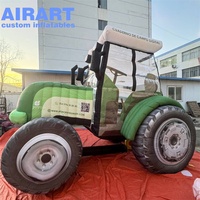 Modèle de camion vert gonflable de taille géante pour décoration d'événements, grand ballon gonflable pour camion