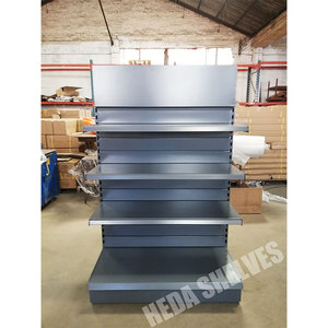 Heda scaffali <span class=keywords><strong>a</strong></span> doppia faccia negozio supermercato Design scaffali e scaffali <span class=keywords><strong>a</strong></span> doghe <span class=keywords><strong>scaffalature</strong></span> <span class=keywords><strong>a</strong></span> parete mobili <span class=keywords><strong>scaffalature</strong></span> <span class=keywords><strong>a</strong></span> Gondola in metallo - Product Image 2