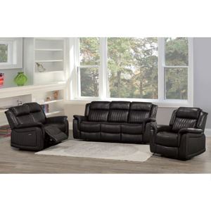Frank Furniture Elegant Traditional Design 321-Seater Recliner <b>Sofa</b> Set High Quality Air Leather <b>Material</b> for Bean Bag <b>Sofas</b> - Product Image 6