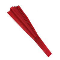 Individuelles Logo 13 Zoll (33 cm) faltbarer Kunststoff-Rave-Fan, großer einfarbiger Klappfächerfächer für Tanzfeste und Partys