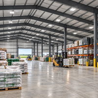 Bâtiment d'expansion agricole en acier léger, entrepôt métallique et kit de garage isolé en structure acier