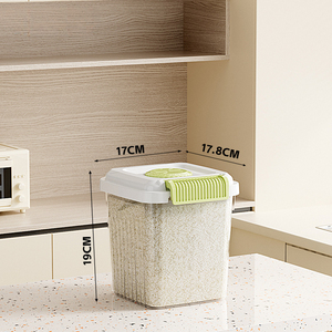 Chất Lượng Cao Lưu Trữ Nhà Bếp Hộp Độ Ẩm Bằng Chứng Gạo Nhựa Lưu Trữ Hộp Thực Phẩm Hạt Container Có Nắp Đậy - Product Image 4